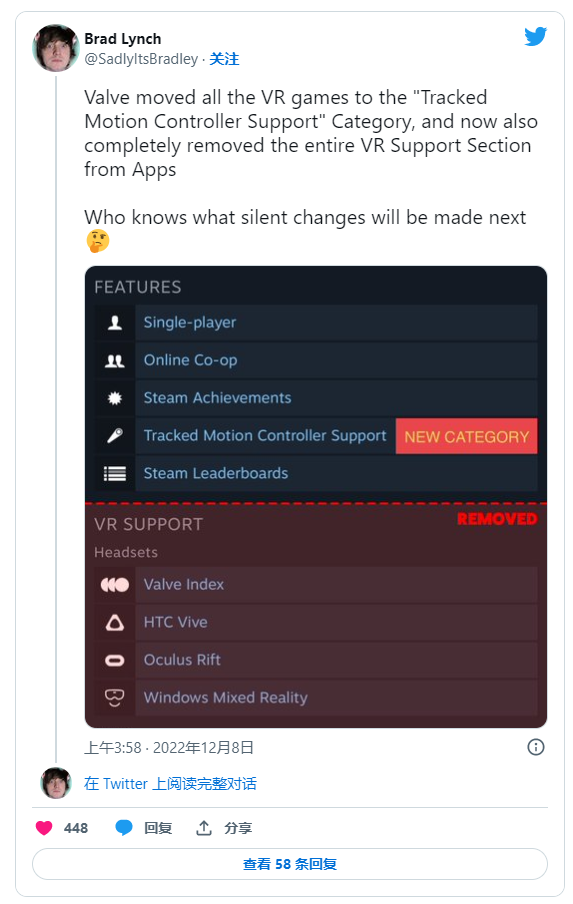 最新的 Steam 变化暗示了 Valve 对 VR 的真正看法