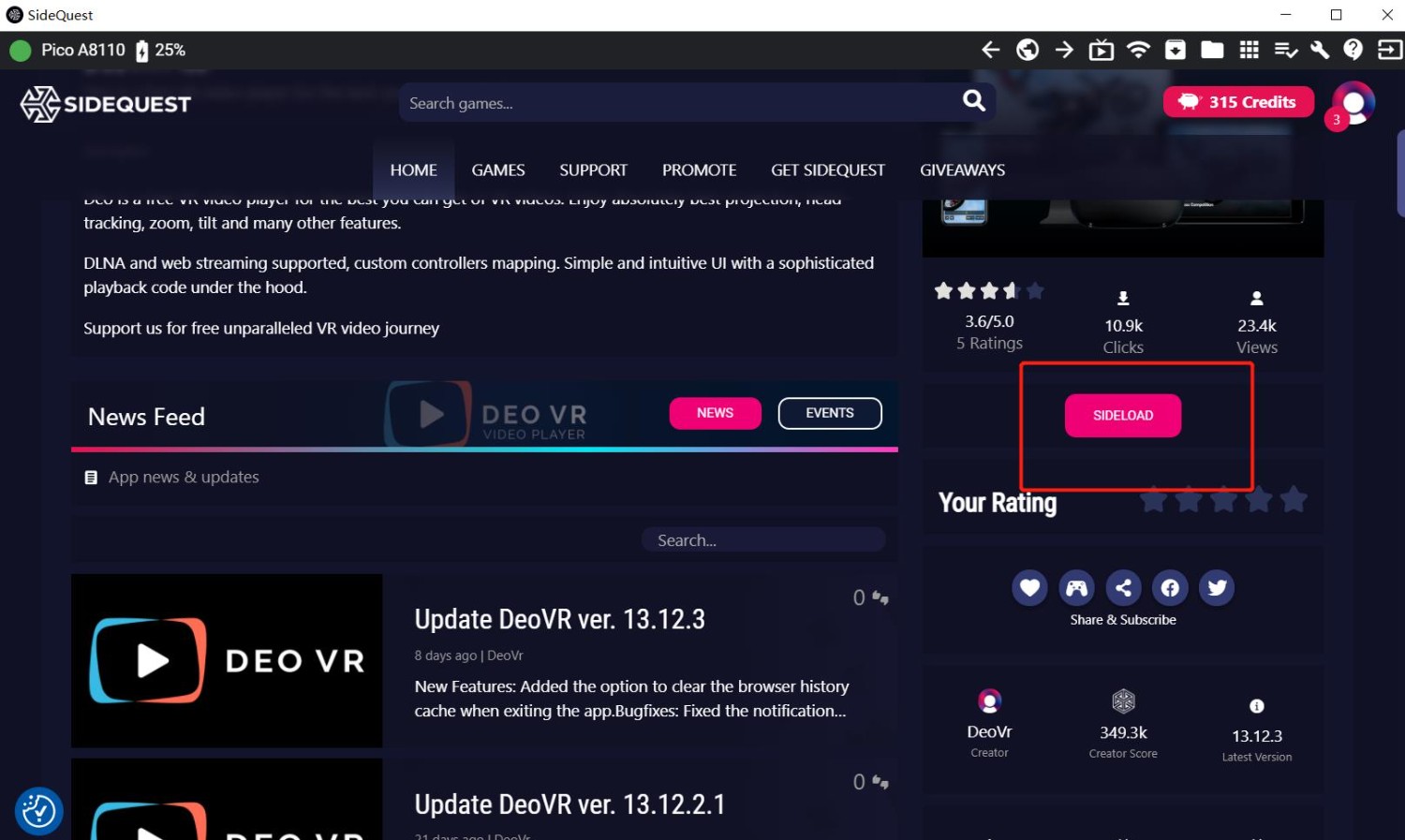pico能用点心吗？DEO VR播放器给你适配好，你还不上架