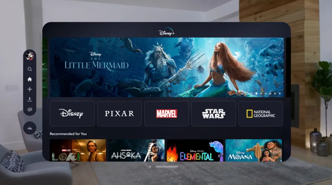Apple Vision Pro 为 Disney+ 订阅者提供四种环境