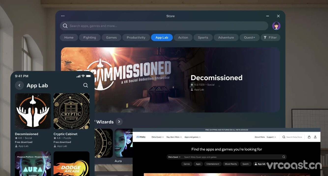 Meta 正在关闭 Quest  App Lab并开设商店