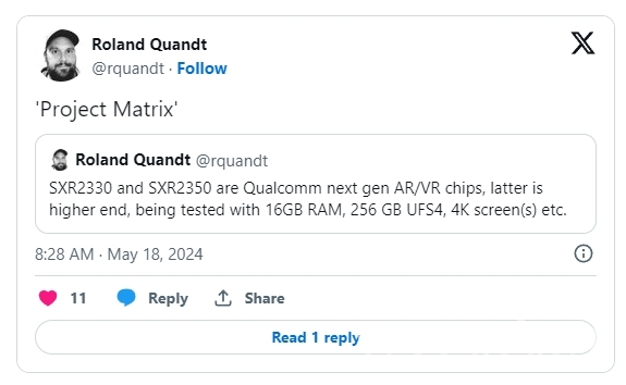 高通将向 VR 硬件厂商推出新的 XR2 和 XR2+ Gen 3 芯片