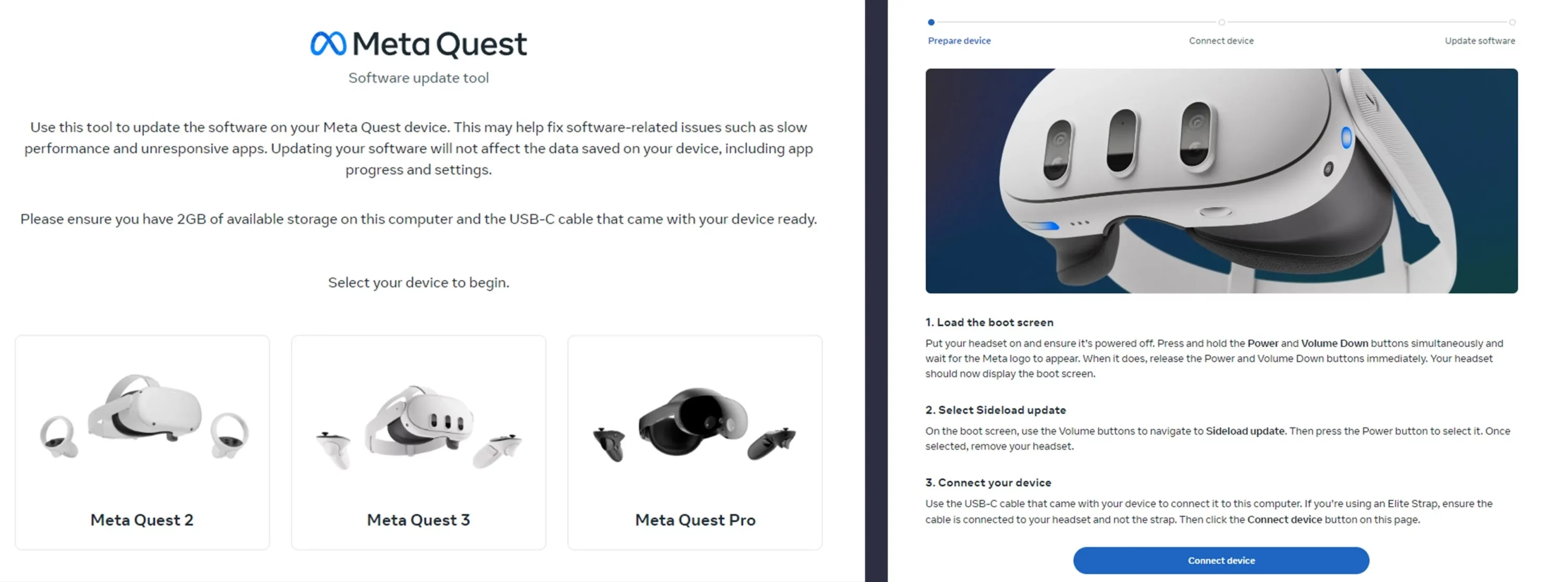 Meta 发布工具强制用户更新 Quest 操作系统