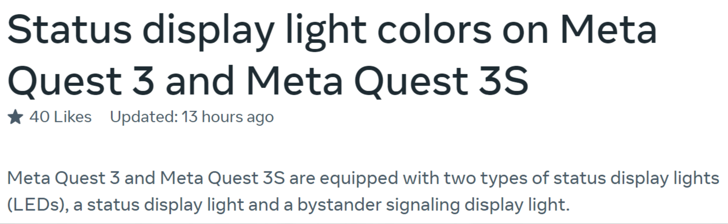 Meta官方确认Quest 3S具有透视切换按钮
