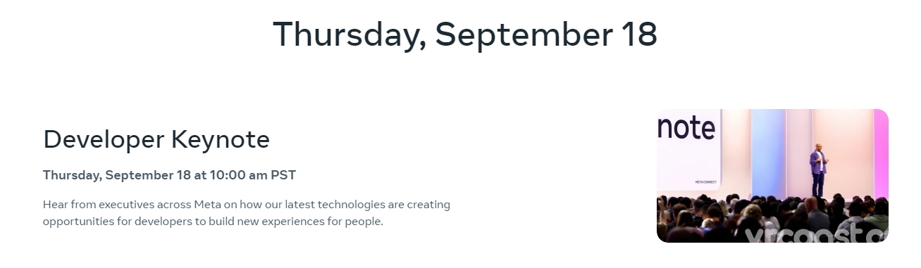 Meta Connect大会活动预告：扎克伯格9月18日上午8:00演讲